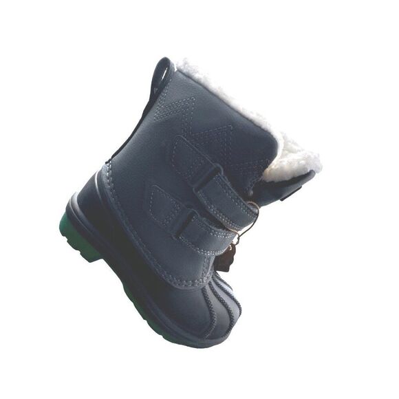 Cat & Jack Kids' Winter Boots Size 6‎ Black & Green Synthetic Upper Hook & Loop - Picture 8 of 10